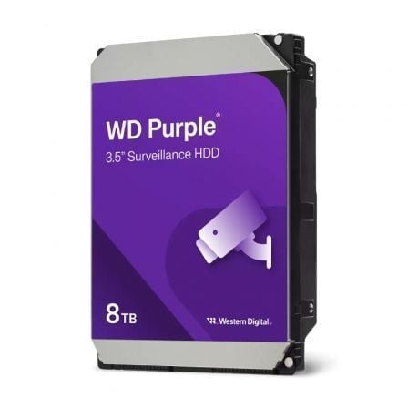 Disco duro western digital wd purple surveillance 8tb/ 3.5"/ sata iii/ 256mb
