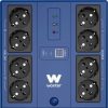 Sai línea interactiva woxter multibase ups 800 va/ 800va-480w/ 8 salidas/ formato torre