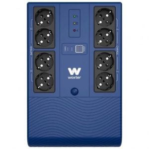 Sai línea interactiva woxter multibase ups 1200 va/ 1200va-720w/ 8 salidas/ formato torre