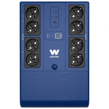 Sai línea interactiva woxter multibase ups 1200 va/ 1200va-720w/ 8 salidas/ formato torre
