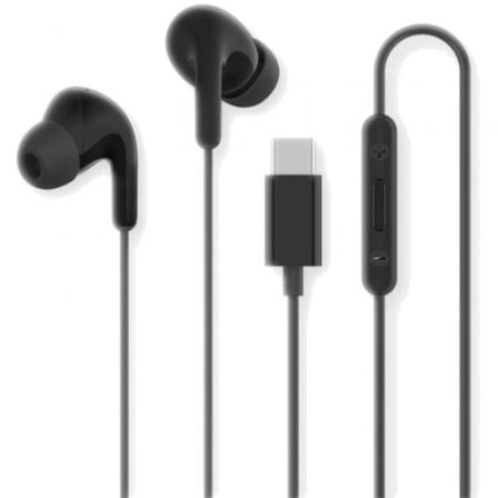 Auriculares intrauditivos xiaomi earphones tipo-c/ con micrófono/ usb tipo-c/ negros