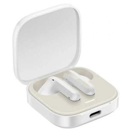 Auriculares bluetooth xiaomi redmi buds 6 active con estuche de carga/ autonomía 6h/ blancos