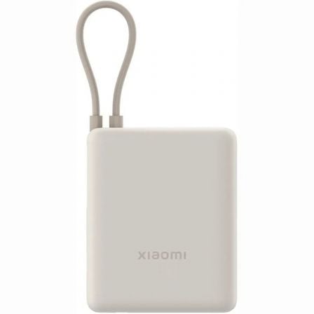Powerbank 10000mAh Xiaomi 33W Power Bank Integrated Cable/ 33W/ Beige/ Incluye Cable USB Tipo-C