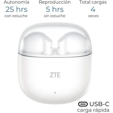 art_zte-aur-buds-2-wh_2 Auriculares bluetooth zte buds 2 con estuche de carga/ autonomía 5h/ blancos