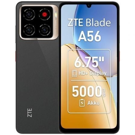 Smartphone zte blade a56 4gb/ 64gb/ 6.75"/ negro