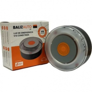 Luz baliza de emergencia para coche balizauto connected v16 pd-000093/ homologada/ base imantada/ geolocalizable/ funciona a