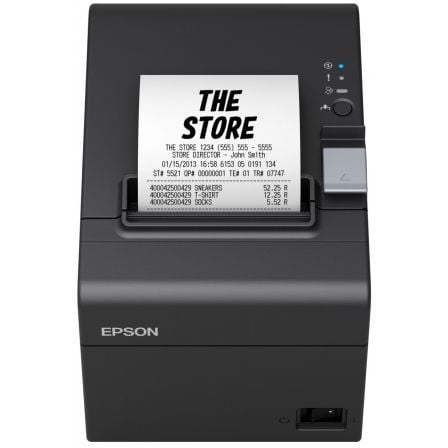 Impresora de tickets epson tm-t20iii/ térmica/ ancho papel 80mm/ ethernet/ negra
