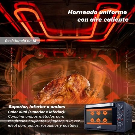 Horno de sobremesa grunkel hr-28cook/ 1600w/ capacidad 28l