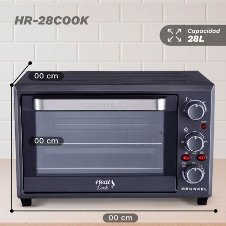 Horno de sobremesa grunkel hr-28cook/ 1600w/ capacidad 28l