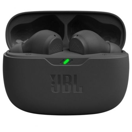 Auriculares bluetooth jbl wave beam con estuche de carga/ autonomía 8h/ negros
