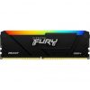 Memoria ram kingston fury beast rgb 8gb/ ddr4/ 3600mhz/ 1.35v/ cl17/ dimm