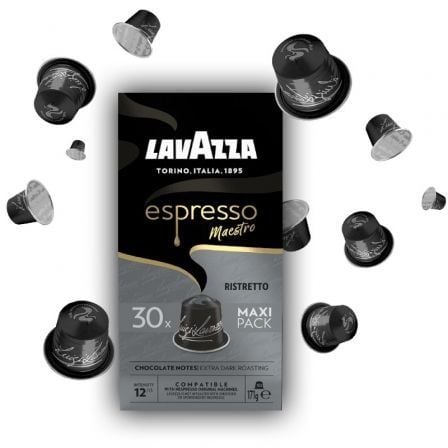 Cápsula lavazza espresso maestro ristretto para cafeteras nespresso/ caja de 30
