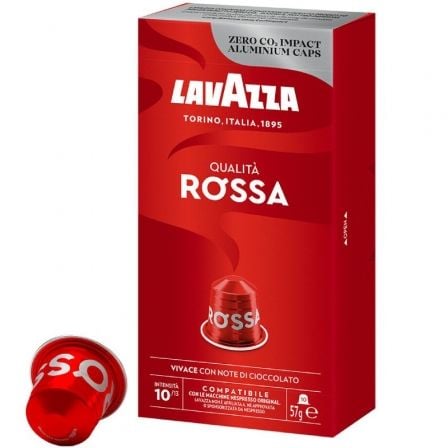 Cápsula lavazza qualitá rossa para cafeteras nespresso/ caja de 10