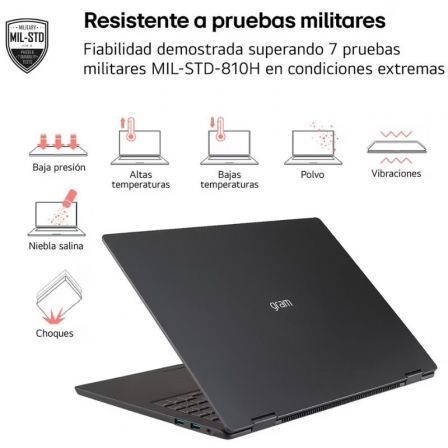 Portátil lg gram 15z80t-g.au75b ryzen ai 7-350/ 16gb/ 512gb ssd/ 15.6"/ win11