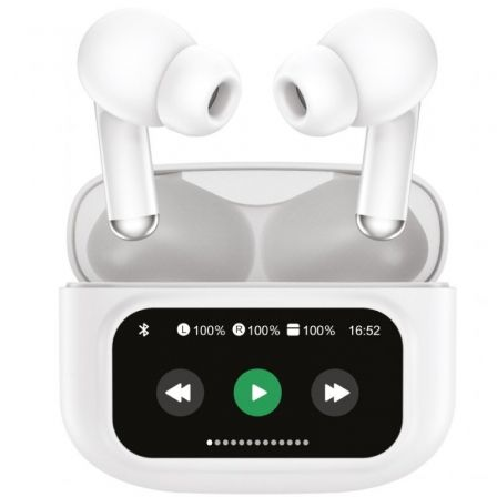 Auriculares bluetooth muvit for change true wireless estéreo con estuche de carga/ autonomía 6h/ blancos