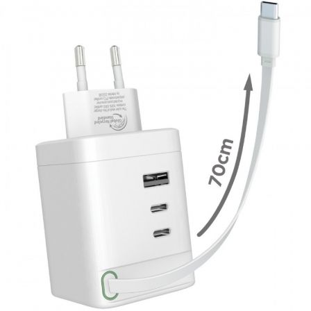 Cargador de pared muvit for change mcacc0050/ 1xusb/ 2xusb tipo-c/ 100w