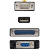 Cable conversor impresora nanocable 10.03.0002/ usb macho - db9 macho/ db25 macho