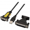 Cable conversor impresora nanocable 10.03.0002/ usb macho - db9 macho/ db25 macho