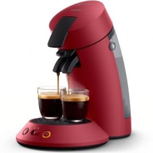 Cafetera de cápsulas philips senseo original plus csa210/91/ compatible cápsulas senseo/ roja