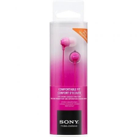 Auriculares intrauditivos sony mdrex15lpp/ jack 3.5/ rosas