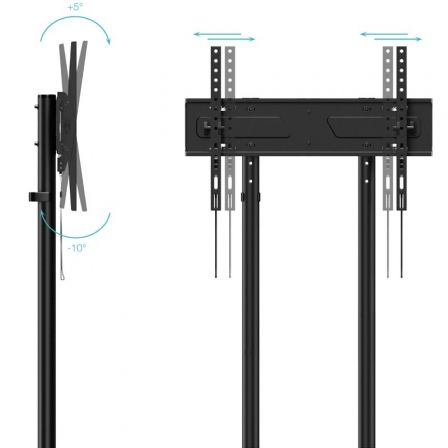 Soporte de suelo inclinable con ruedas tooq kefrén fs1150m-b para tv de 37-70"/ hasta 70kg