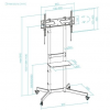 Soporte de suelo inclinable con ruedas tooq kefrén fs1150m-b para tv de 37-70"/ hasta 70kg