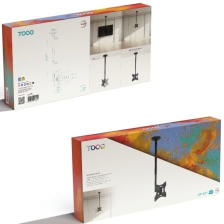 Soporte de techo giratorio/ inclinable/ nivelable tooq lpce2301tsli-b para tv de 23-42"/ hasta 30kg