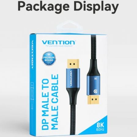 Cable vention hcelh/ displayport macho - displayport 8k macho/ 2m/ azul