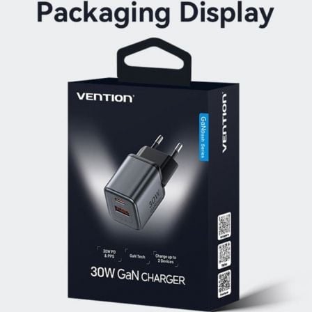 art_ven-carga-fewh0-eu_5 Cargador de pared gan vention fewh0-eu/ 1xusb tipo-c/ 1xusb/ 30w