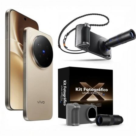 Smartphone vivo x300 pro 16gb/ 512gb/ 6.78"/ 5g/ marron + kit fotográfico vivo x300