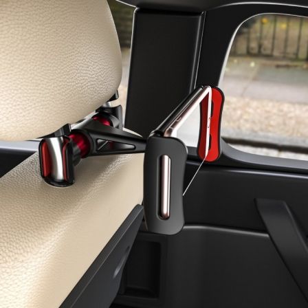 Soporte de smartphone para coche/tablet aisens msc1p-105/ negro y rojo