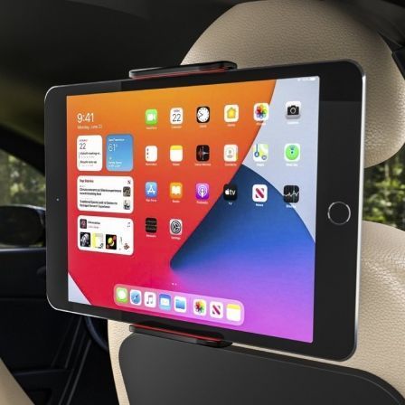 Soporte de smartphone para coche/tablet aisens msc1p-105/ negro y rojo