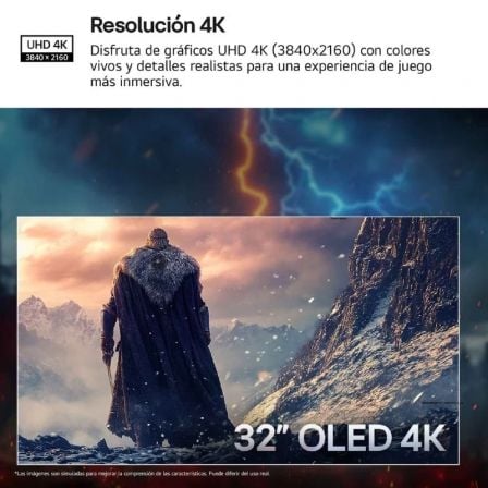 Monitor gaming ultrapanorámico lg ultragear 32gx850a-b 32"/ 4k/ 0.03ms/ 330hz/ oled/ regulable en altura/ negro