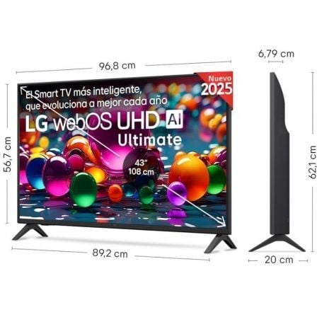 Televisor lg uhd 43ua74006lb 43"/ ultra hd 4k/ smart tv/ wifi
