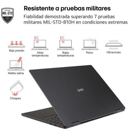 Portátil lg gram 14z90t-g.ad8bb intel core ultra 7-255h/ 32gb/ 2tb ssd/ 14"/ win11