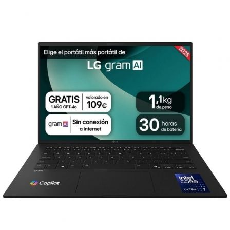 art_lgp-14zd90t-g-ax88b_1 Portátil lg gram 14zd90t-g.ax88b intel core ultra 7-255h/ 32gb/ 1tb ssd/ 14"/ sin sistema operativo