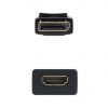 Conversor nanocable 10.16.0502/ displayport macho - hdmi hembra/ 15cm/ negro