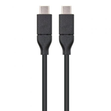 Cable USB 3.1 Nanocable 10.01.4101/ USB Tipo-C Macho - USB Tipo-C Macho/ 1m/ Negro