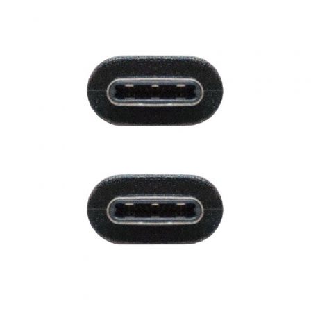 Cable USB 3.1 Nanocable 10.01.4101/ USB Tipo-C Macho - USB Tipo-C Macho/ 1m/ Negro