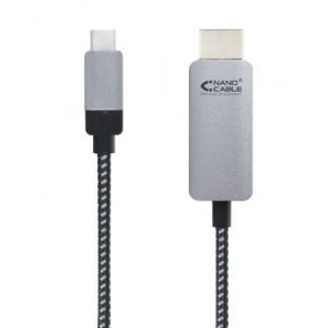 Cable conversor nanocable 10.15.5103/ usb tipo-c macho - hdmi macho/ 3m/ negro