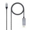 Cable conversor nanocable 10.15.5103/ usb tipo-c macho - hdmi macho/ 3m/ negro