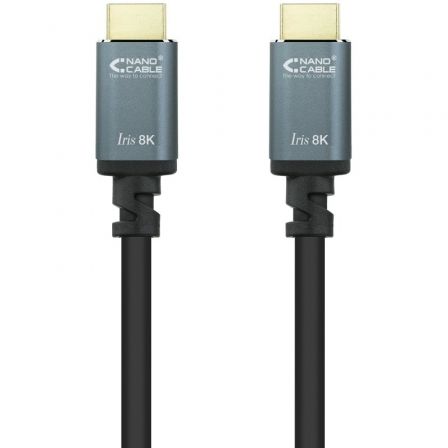 Cable HDMI 2.1 IRIS 8K Nanocable 10.15.8005/ HDMI Macho - HDMI Macho/ 5m/ Negro