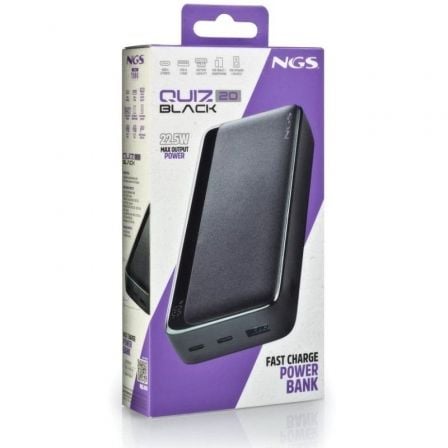 PowerBank 20000mAh NGS Quiz 20/ 22.5W/ Negra