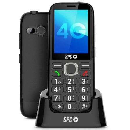 Teléfono móvil spc fortune 2 max 4g para personas mayores/ negro