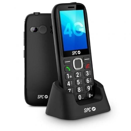 Teléfono móvil spc fortune 2 max 4g para personas mayores/ negro
