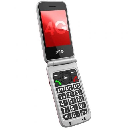 Teléfono móvil spc stella 3 para personas mayores/ 4g/ rojo