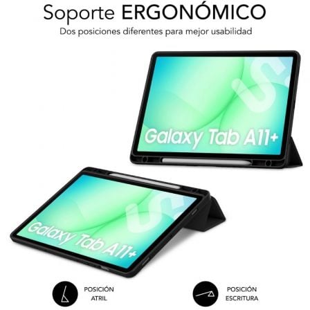 Funda subblim clear shock case para samsung a11+/ negra