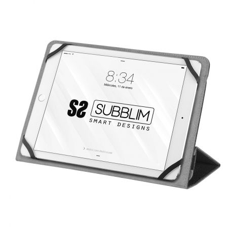 Funda subblim clever stand para tablets de 9.6"-11"/ negra