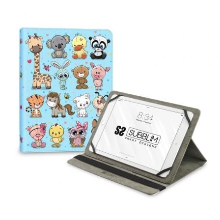 Funda subblim trendy case animals para tablets de 9.6"-11"