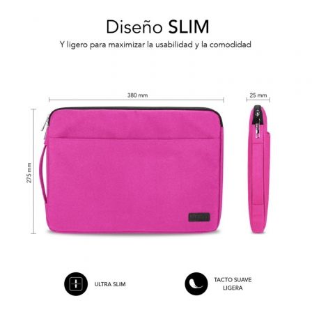 Funda subblim urban laptop sleeve para portátiles hasta 14"/ rosa